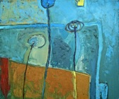Dandelions, Oil on Cardboard 60x35cm, 2005