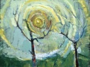 Sun, Oil on Cardboard 51x38cm, 2004